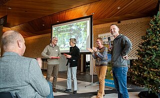 v.l.n.r. Gerard Nijhof, Imelda Kloosterman, Claire Vos en Bendinks Westerink.