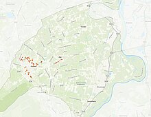 Kaart waar bomen worden aangeplant