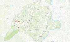 Kaart waar bomen worden aangeplant