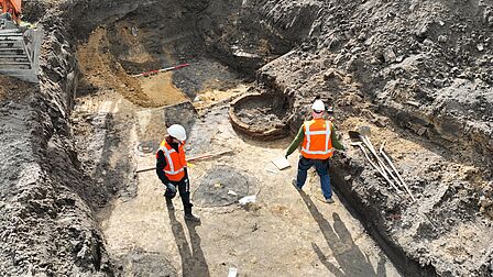 Foto tijdens opgraving