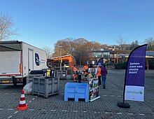 Mobiel recycleplein bij gemeentehuis
