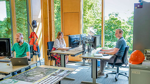 Werkplek in het gemeentehuis