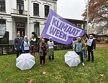 Hijsen van de Klimaatvlag