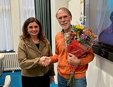 Wethouder Cegerek en Barend van Beusekom